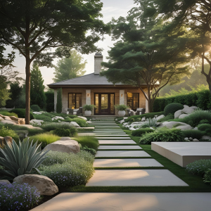 Farmhouse landscape designed by LUXIA CASA