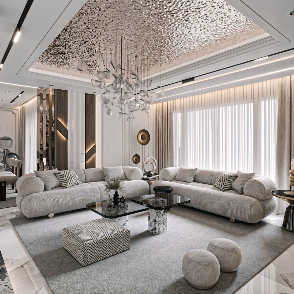 drawing room designed by LUXIA CASA