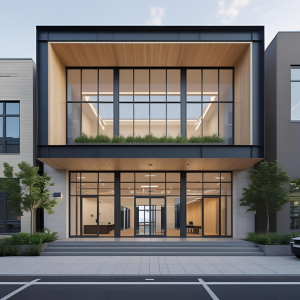 Sober exterior office designed by LUXIA CASA